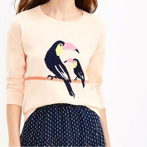 New Without Tags LOFT Toucan Sweater - Peach - Lightweight - Size Large